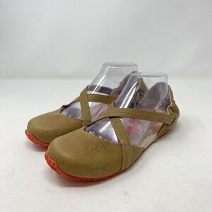 Ahnu Shoes Womens Size 8 Beige Nubuck Slip On Mary Jane Flats Comfort Casual